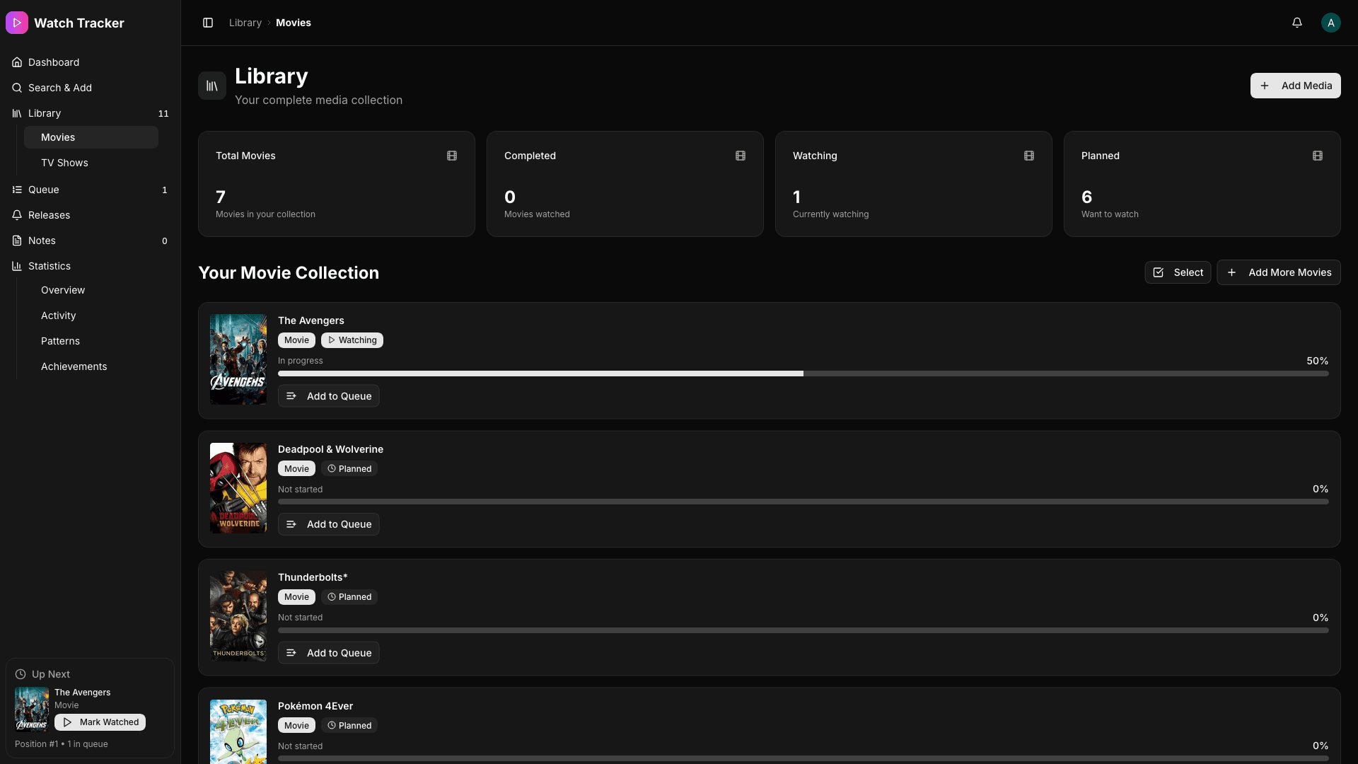 Watch Tracker project image 1
